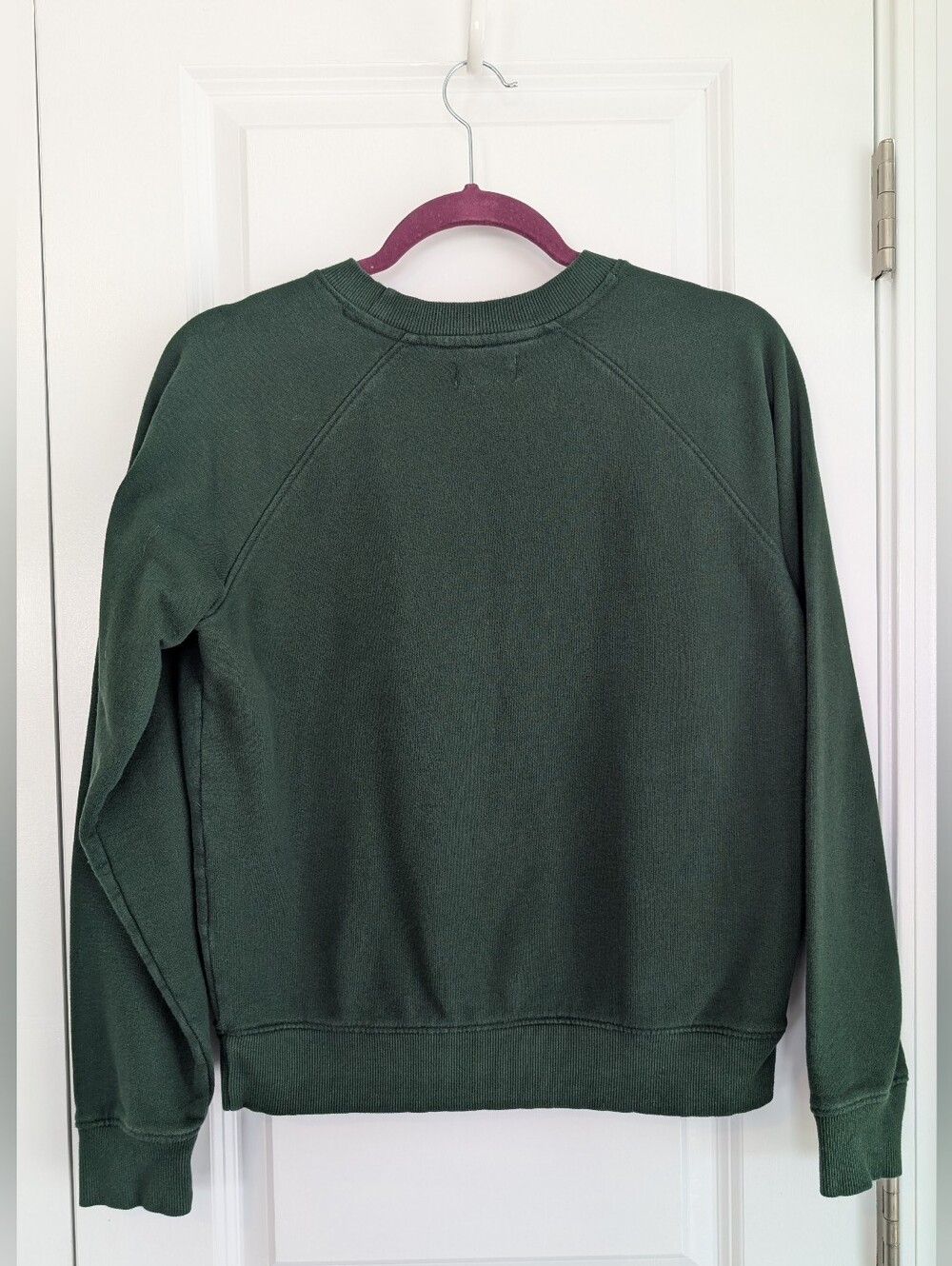 Pact Organic Cotton Crewneck Sweatshirt Forest Green Size Medium - Picture 3 of 9